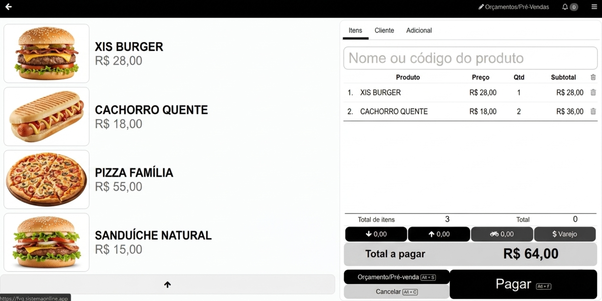 Sistema PDV FVG Tecnologia